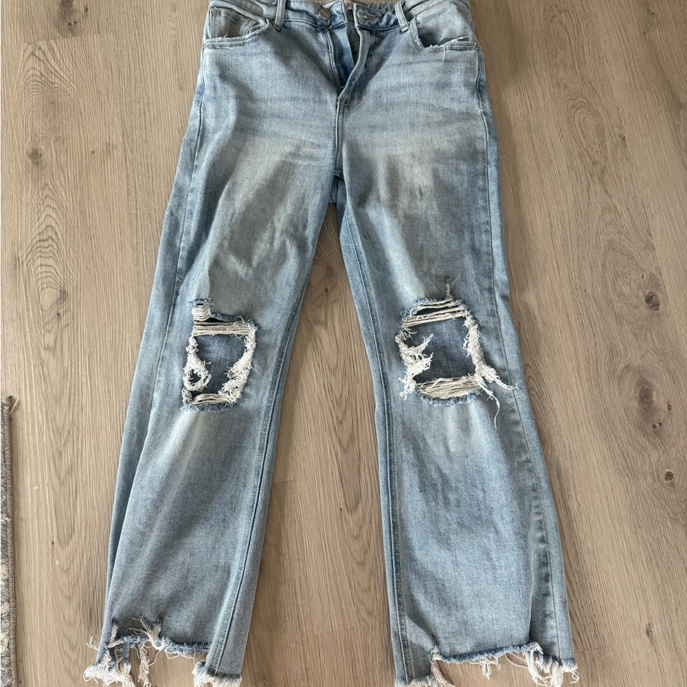 Distressed Light Blue Women's Jeans